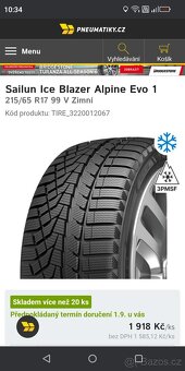 215/65 R17 Nové Sailun zimní - 4