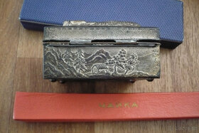 starožitná čínská šperkovnice asi stříbro - 4