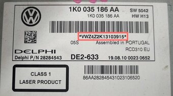 Zjištění kódu autorádia / PIN CODE - 4