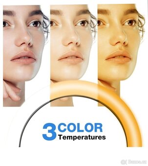 RGB Prstencová lampa, kruhové světlo ring led light set 26cm - 4