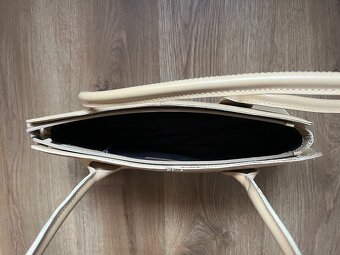 Kabelka kožená béžová - 4