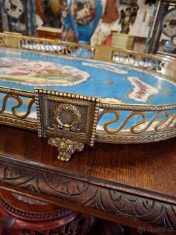 Obrovský porcelánový podnos Sevres Francie - 4