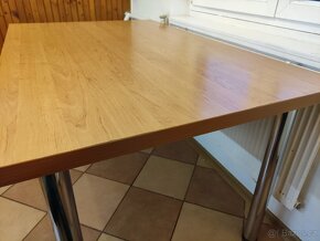 Jídelní stůl 140x90 Lamino, nerez, ABS hrany - 4