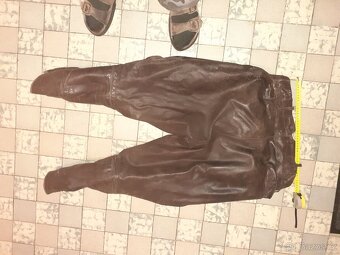 koženná retro bunda a kalhoty - 4