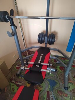 Posilovací lavice insportline Bastet  4069 + přísluš - 4