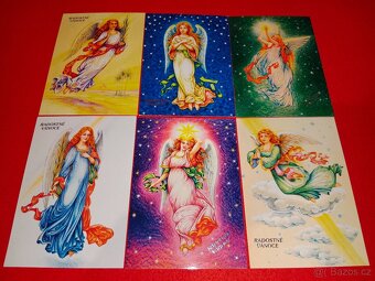 Pohledy 24 ks Andělé, děti atd. čisté - 4