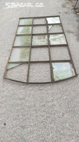 Staré železné okno, 1 ks- 180x90cm, fabrické okno - 4