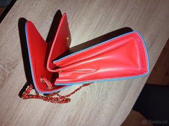 Krasna modro cervena kabelka na penezenku - 4
