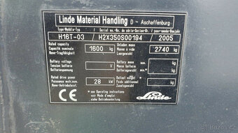 Vysokozdvižný vozík benzínový Linde H 16 T-03 s bočním posuv - 4