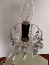 Stolní lampa skleněná, 3 ramenná - 4