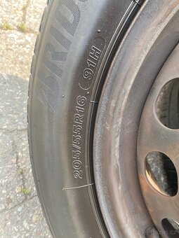 Letní Pneu 205/55/16 Bridgestone Turanza na plech disku - 4