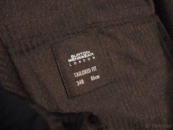 Burton Menswear tmavě šedé pánské kalhoty vel.50 - 4