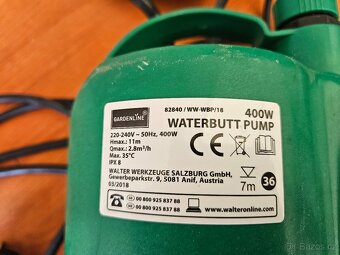 PONORNÉ ČERPADLO DO SUDU 400W - 4