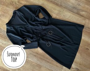 Černý šifonový kardigan - 4