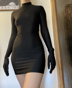 Mini šaty černé - 4