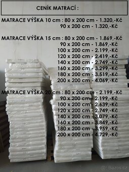 20ks borovicová postel 80 x 200 cm 90x200 - 4