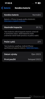 Prodám iPhone 15 pro max 256 gb modrý Titan - 4