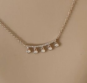 Briliantový náhrdelník z růžového zlata 585 (GOLD 14K) - 4