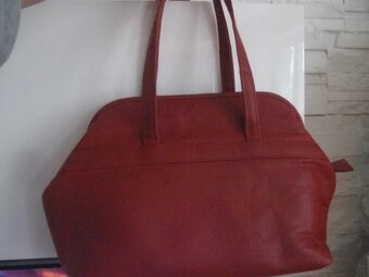 nová červená kabelka zdobená pravou ornamentální kůží - 4