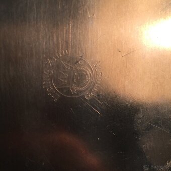 Cínová mísa s uchy... puncovaný cín - 4