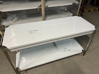 Nerezový stůl do prostoru 1 police(délka 50-200cm) - 4
