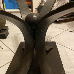 Robusní,kovaný stůl kovářská, konferenční stolek - 4