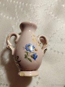 6 kusů růžového porcelánu miniaturní - 4