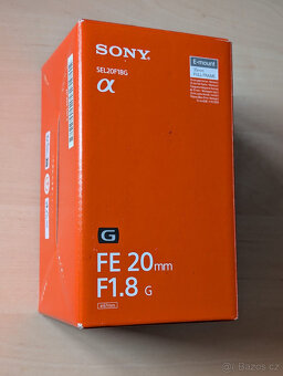 Sony FE 20 f1.8 G - nový, 3 roky záruka - 4