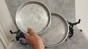 Dvoumiskové staré 5kg váhy po renovaci + závaži - 4