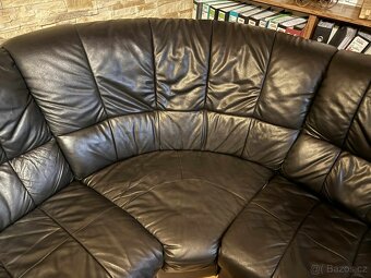 Celokožená souprava do L + křeslo - 4