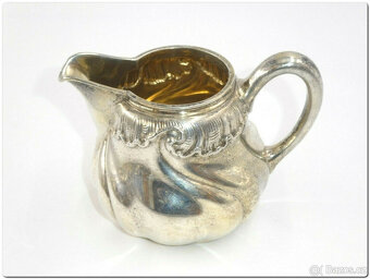 Nádherný kávový a čajový servis, stříbro 800, půlměsíc a kor - 4