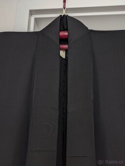 Pánské černé habutae kimono - 4