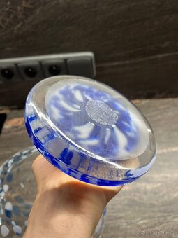 Mísa na noze hutní sklo - nedokážu zařadit - 4