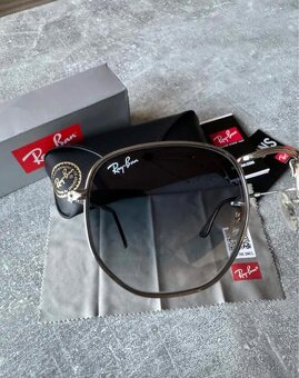 Ray Ban Hexagonal 3548 Stříbrné obroučky / modré gradál - 4