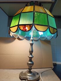 Tiffany lampa hand made, krásný stav - 4