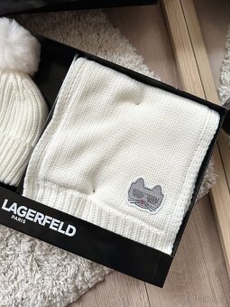 KARL LAGERFELD SADA ZIMNÍ ČEPICE A ŠÁLA - 4