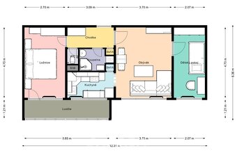 Prodej bytu 3+kk, 54,61 m², Praha 9 - Prosek, ul. Bohušovick - 4