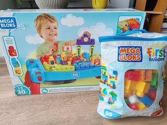 Mega Bloks - Pracovna malého stavitele + 60 dílná stavebnice - 4