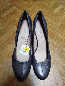 Nové šedé kožené lodičky, velikost 42 - 4