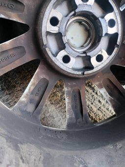 ☀️4ks elektróny orig. Mazda 5x114,3 R17 PNEU 215/55 R17 6mm - 4