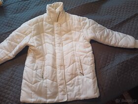 Dámská zimní bílá bunda vel. XL/XXL odepínací kapuca - 4