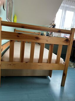Postele masiv 4v1, 3xpostel+2xšuplík nebo palanda - 4