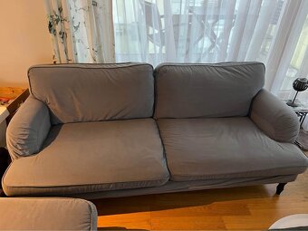 Pohovka IKEA šedá za 1 800 Kč (podnožka zdarma) - 4