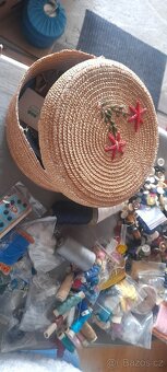 Šití mix věci + proutěná ošatka,knoflíky - 4