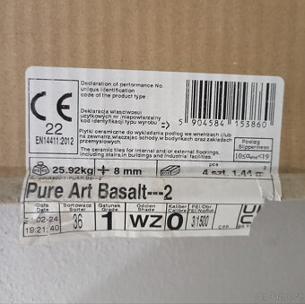 Dlažba Paradyz Pure Art Basalt 60×60 - 4