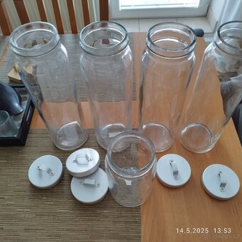 Čtyři skleněné dózy Burken IKEA, vzduchotěsné víčko - 4