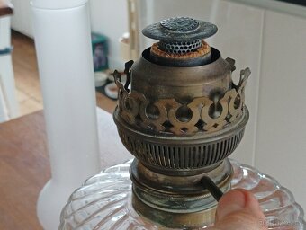 STAROŽITNÁ SECESNÍ PETROLEJOVÁ LAMPA EHRICH & GRAETZ-19.STOL - 4