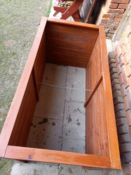 Vyvýšený záhon dřevěný, barva teak, borovicové dřevo, jen sl - 4
