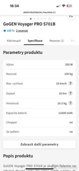 Elektro koloběžka GoGEN Voyager PRO S701B - 4