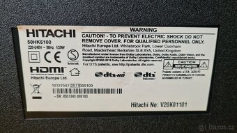 50" 4K DVB-T2 televize Hitachi 50HK6100 na opravu - 4